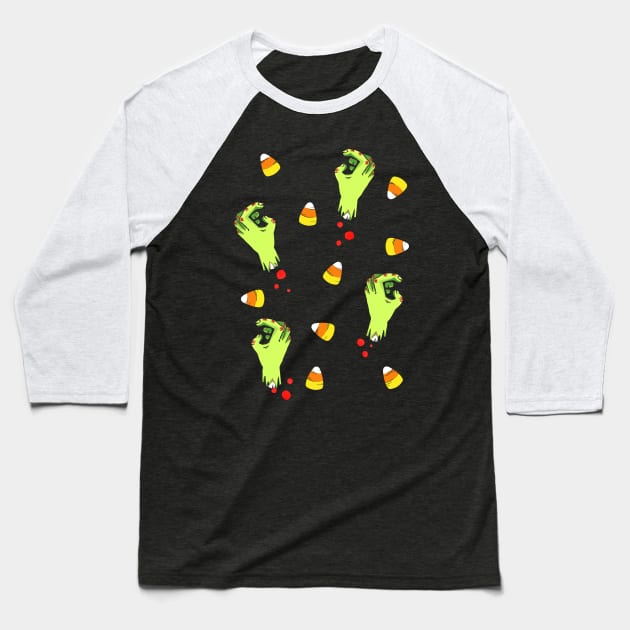 Grabby Hands Baseball T-Shirt by Contenebratio